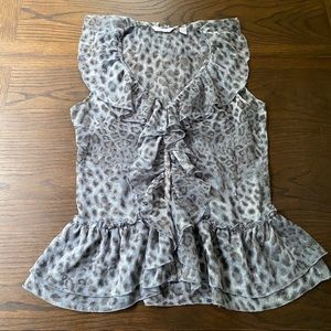 New York & Company cheetah blouse